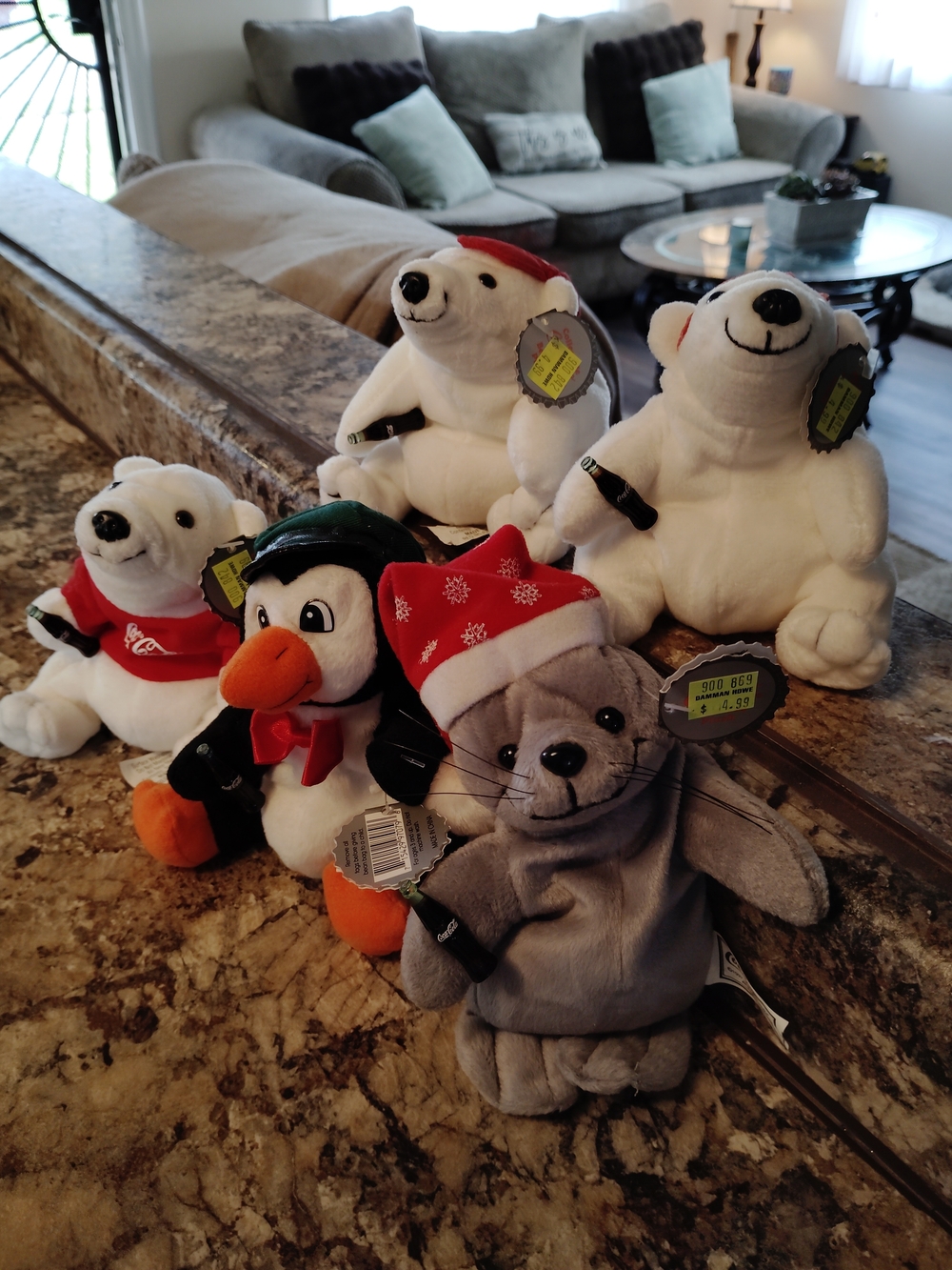 Coca-Cola Collectors Plush All Have Coca-Cola Bottle In Their Hand With Tags - Picture 2 of 9